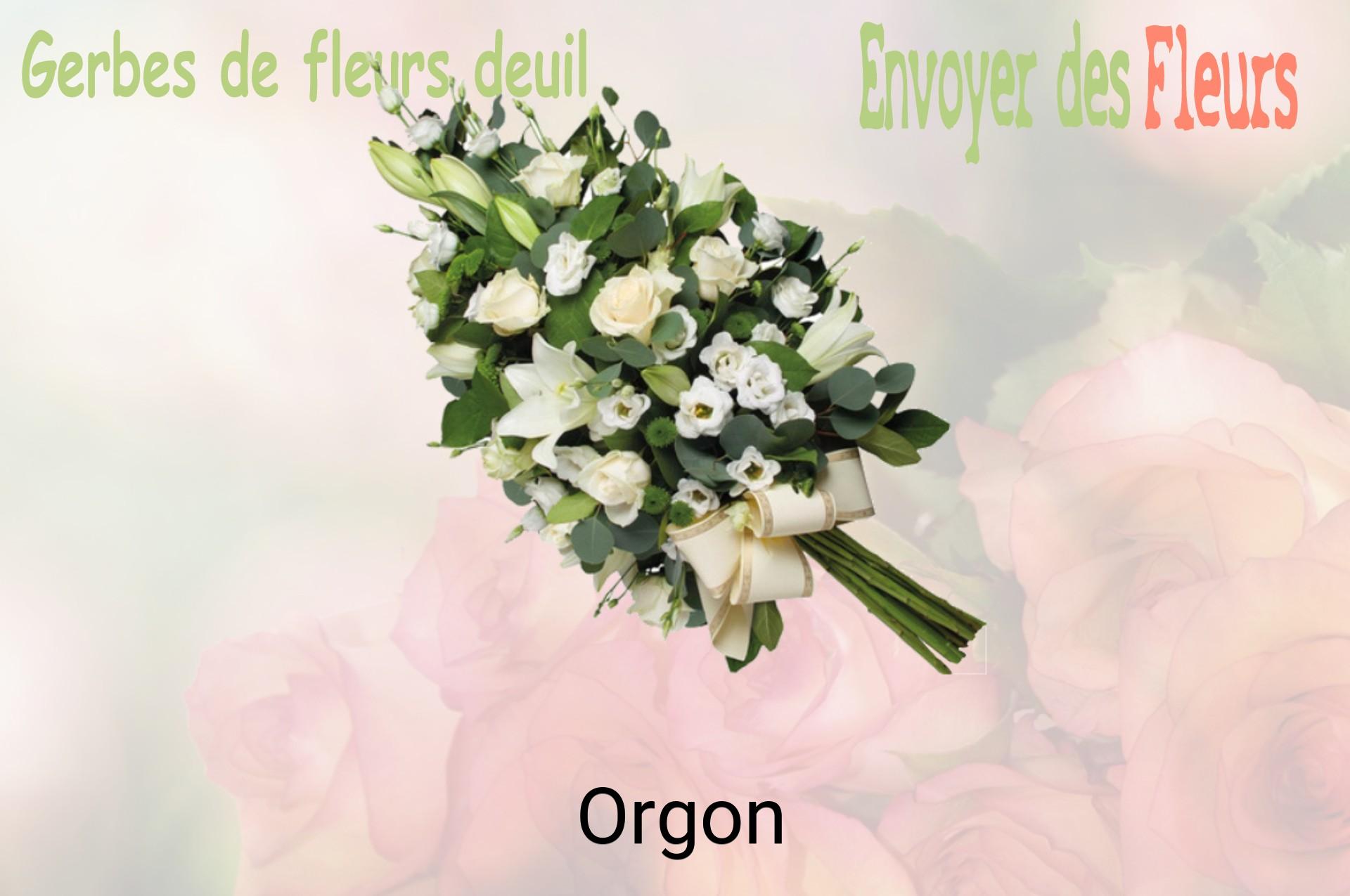 Gerbe de fleurs de deuil livrée à Orgon